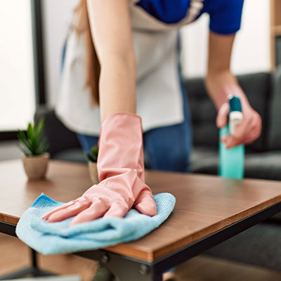 scheduled house cleaning